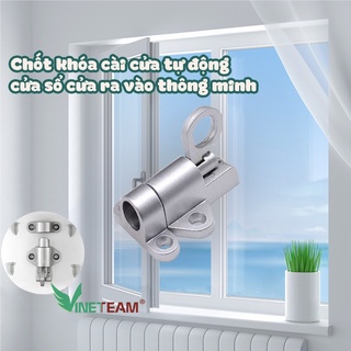 Chốt cửa tự động bằng hợp kim nhôm Chốt lò xo, khóa cửa sổ, khóa lò xo kèm ốc vít -dc4588
