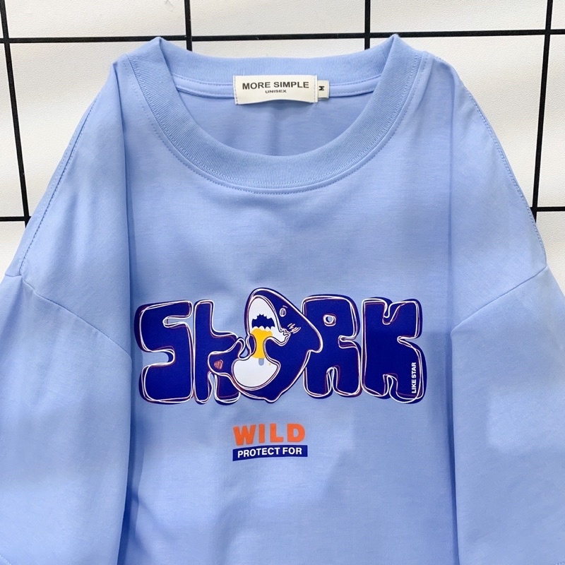 lÁo Thun Tay Lỡ Unisex SHARK Vải Tici Form Rộng - 84unisex
