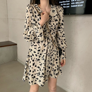 Đầm Hoa Cổ V Thời Trang Nữ Tính