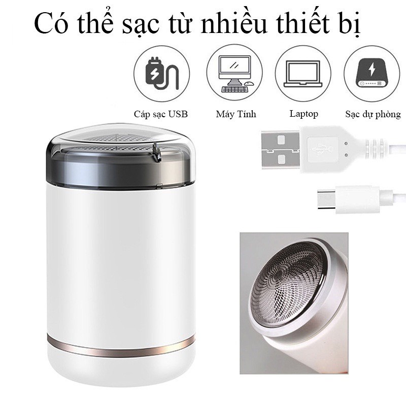 Máy Cạo Râu Nam Mini Bỏ Túi SH-588 Cao Cấp, Dao Cạo Râu Điện 3 Lưỡi Siêu Nhỏ Gọn Công Nghệ Nhật Bản, Công Suất Lớn, Khôn