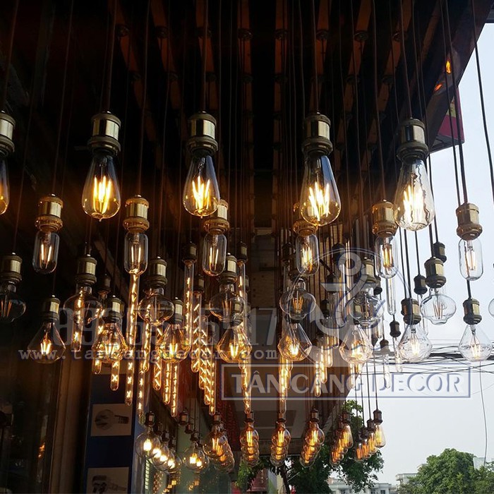 Chuôi bóng đèn Edison 03 màu đồng xanh