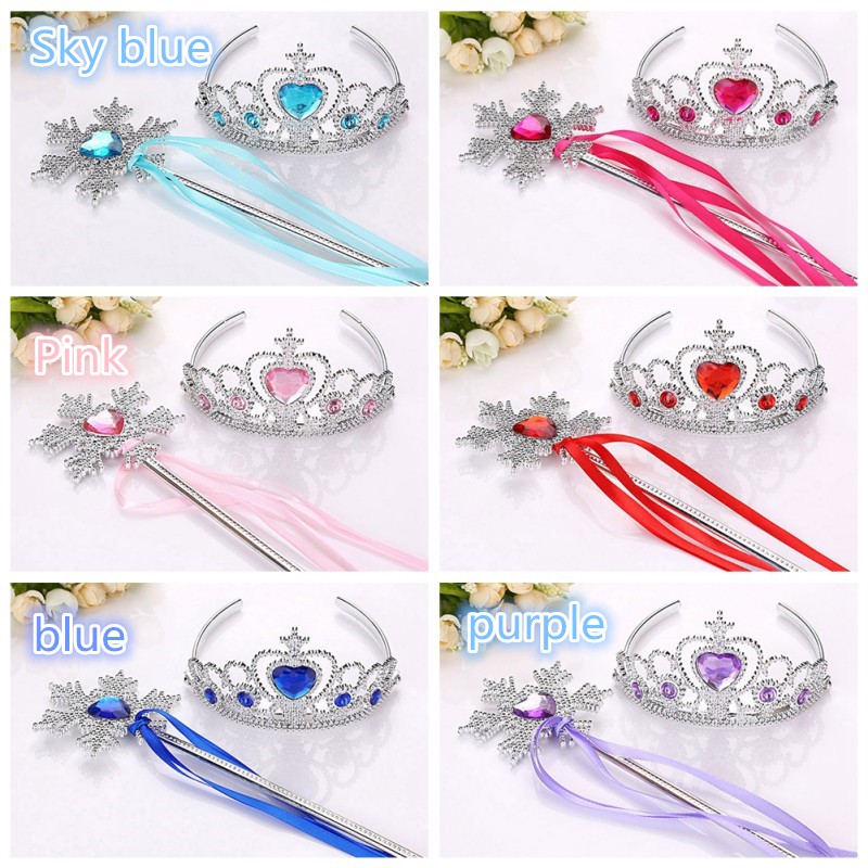 MYBABY Set Vương Miện Công Chúa Băng Đô Và Hoa Tuyết Đáng Yêu Cho Bé Gái
