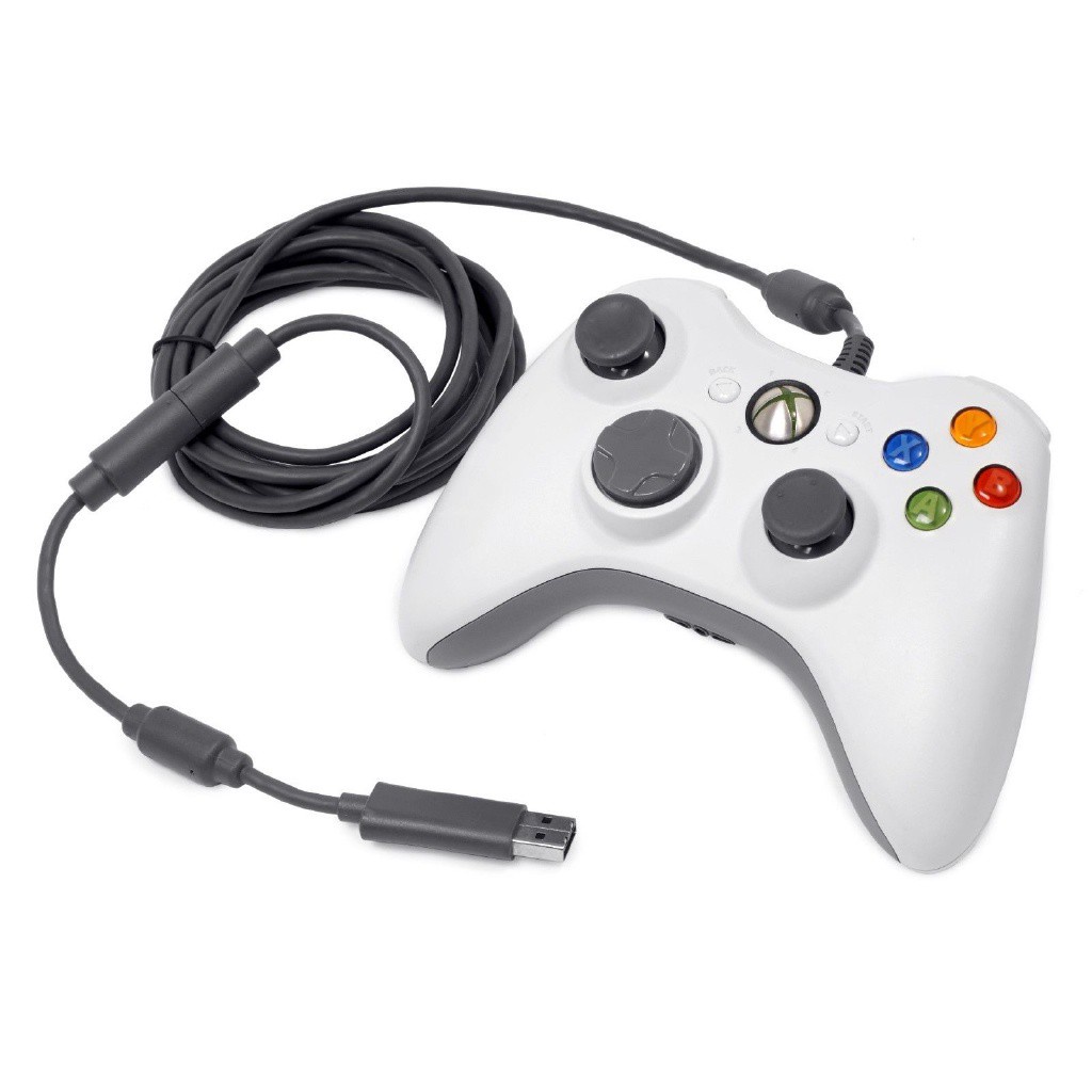 Mới về Bộ điều khiển có dây Microsoft Xbox 360 Chính hãng Màu đen / Trắng Hỗ trợ Xbox 360 Bảng điều khiển Windows Hệ thống PC Máy tính xách tay