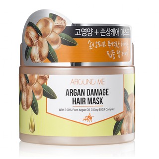 Hấp nguội thảo dược Argan Welcos Around me Argan Damage Hair Mask 300g