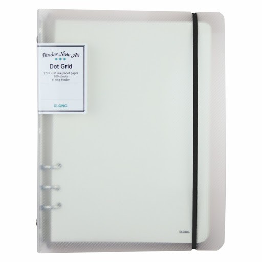 Sổ Dot Grid file nhựa kẹp còng A5 - 100 tờ; MS: 995