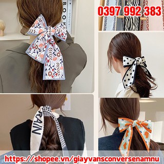 Khăn Turban Headband Bandana Lụa Thời Trang - Ruy Băng Buộc Tóc Quấn Túi Xách Quàng Cổ Hàn Quốc 100x8 cm