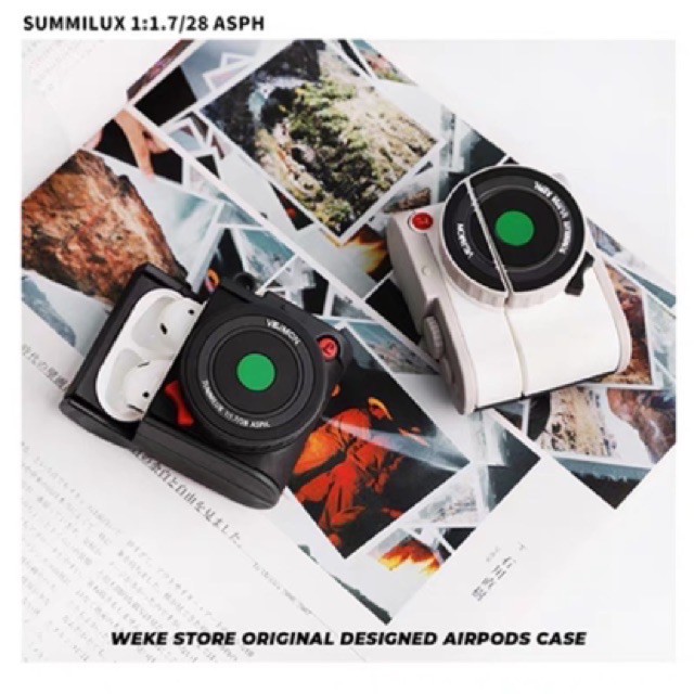 Vỏ bảo vệ hộp sạc tai nghe Airpods 1/2/Pro hình máy ảnh | BigBuy360 - bigbuy360.vn