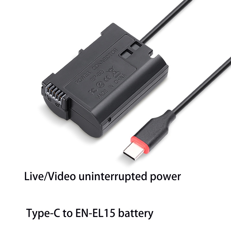Bộ Chuyển Đổi Nguồn Điện Type-C Sang EN EL15 Cho Máy Ảnh D7100 D800 D810 D7200 D7000
