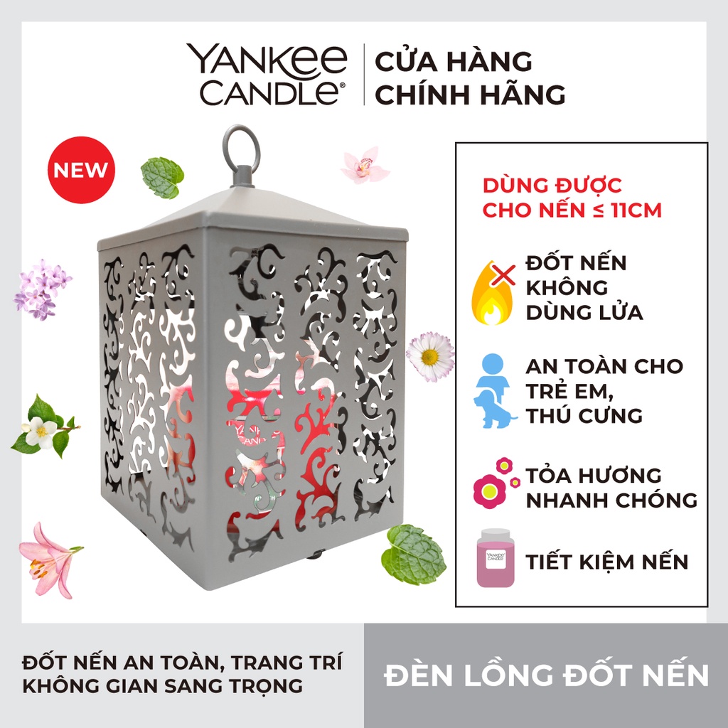 Đèn lồng đốt nến Cottage Lantern Yankee Candle - Deep Grey