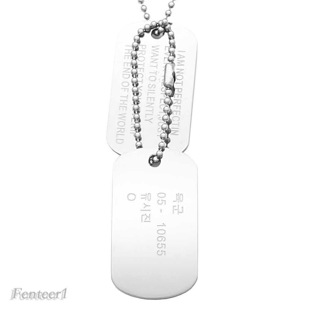 [FENTEER1] Descendant of the Sun Song Joong Ki Korean Army Card Pendant Necklace