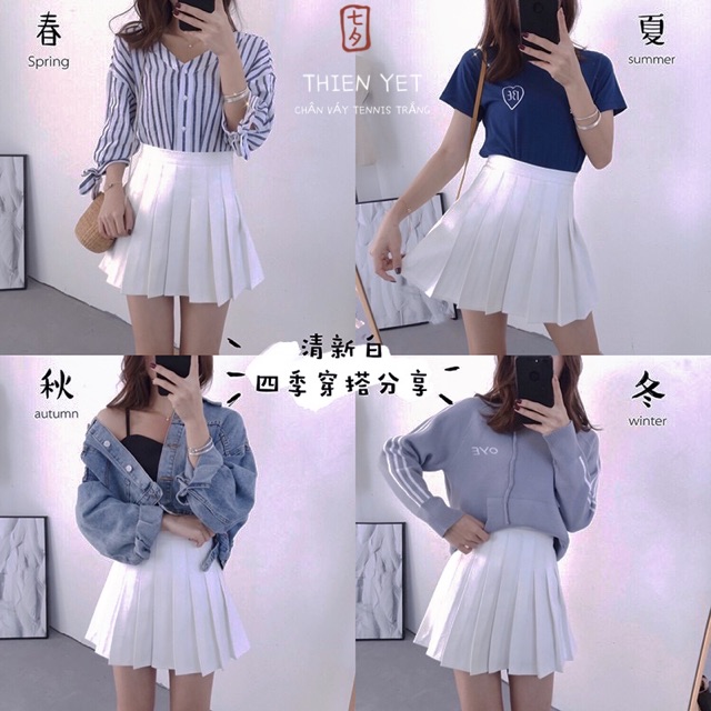 [Mã WASTUP giảm 10% tối đa 30K đơn 99K] CHÂN VÁY TENNIS TRẮNG BÓNG CÓ QUẦN TRONG | BigBuy360 - bigbuy360.vn