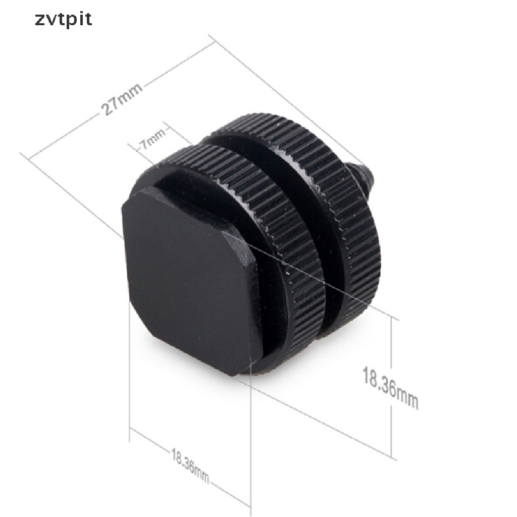 [ZVPT] 1/4 inch dual nut tripod mount screw to flash camera hot shoe adapter DSF