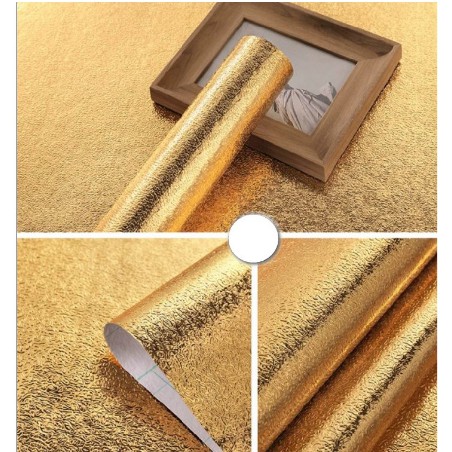 Giấy dán bếp tráng nhôm cách nhiệt khổ 60cm (màu vàng đồng, màu bạc)