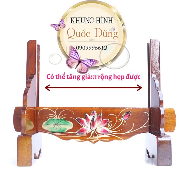 Khung gỗ tăng giảm, chân khung tăng đơ để hình thờ