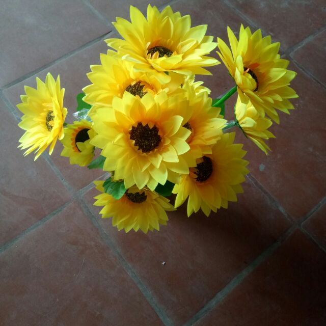 Cây hoa hướng dương- Cây hoa giả, hoa lụa