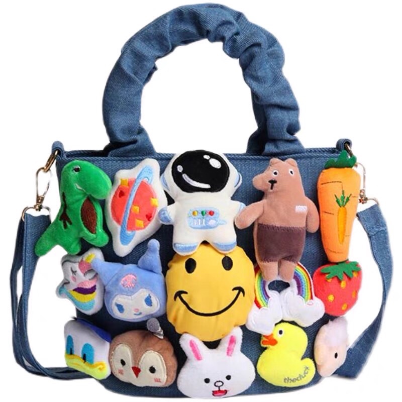 Túi Đeo Chéo Sticker Bông 2 Màu