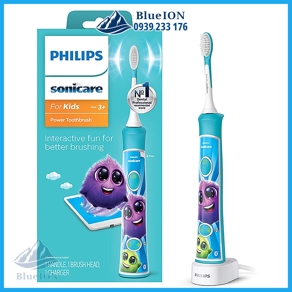 [Hàng Mỹ] Bàn chải điện trẻ em Philips Sonicare for Kids Rechargeable Electric Toothbrush