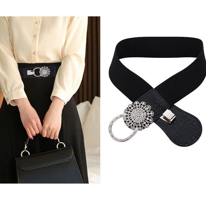 Đai váy vân cá sấu 6cm