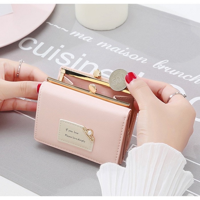 Ví Nữ Chất Đẹp Cầm Tay Nhỏ Gọn Xinh Xắn Bóp ví Da PU Cao Cấp Thời Trang Hàng Hiệu Hàn Quốc Sang Trọng LỊCH THIỆP GC35