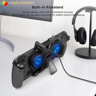 Cind Cooling Fan With Bracket Compatible For Steam Deck / Switch / OLED Console With Dual C-port Adapter Game