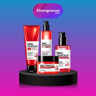 Bộ 4 Sản Phẩm Dưỡng Da Phục Hồi, Cải Thiện Vết Thâm, Sẹo Some By Mi Snail Truecica Miracle Repair (SRM+TONER+SERUM+KEM)