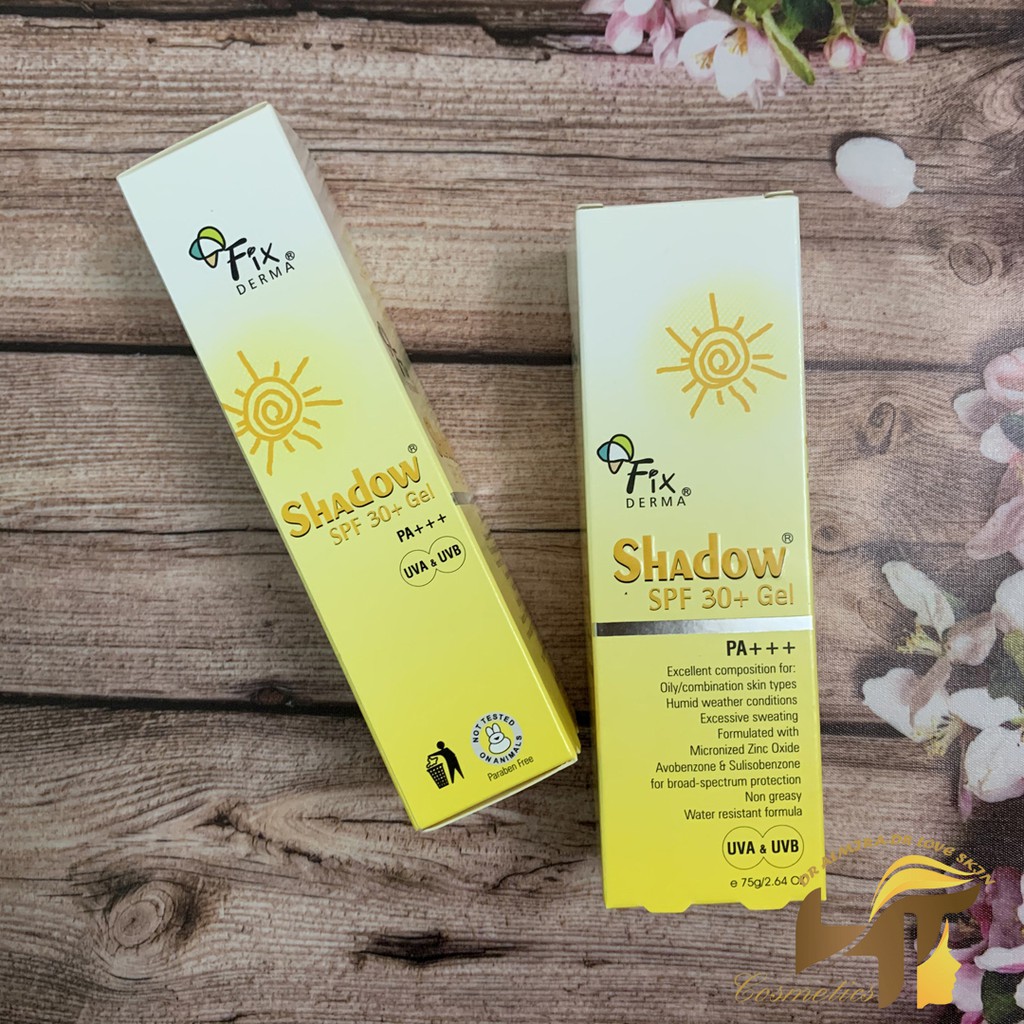 Gel Chống Nắng Cho Da Dầu Fixderma Shadow SPF 30+ tube 75g không gây nhờn rít | BigBuy360 - bigbuy360.vn