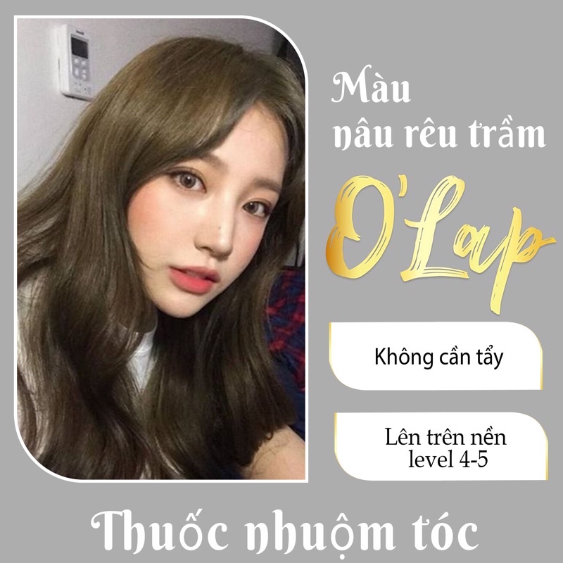 Thuốc nhuộm tóc nâu rêu trầm không cần tẩy tại nhà chính hãng OLAP OL32