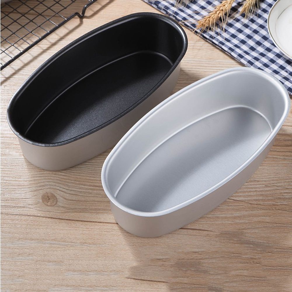 1 Khuôn Làm Bánh Hình Oval Bằng Hợp Kim Nhôm Chống Dính Nhiều Màu