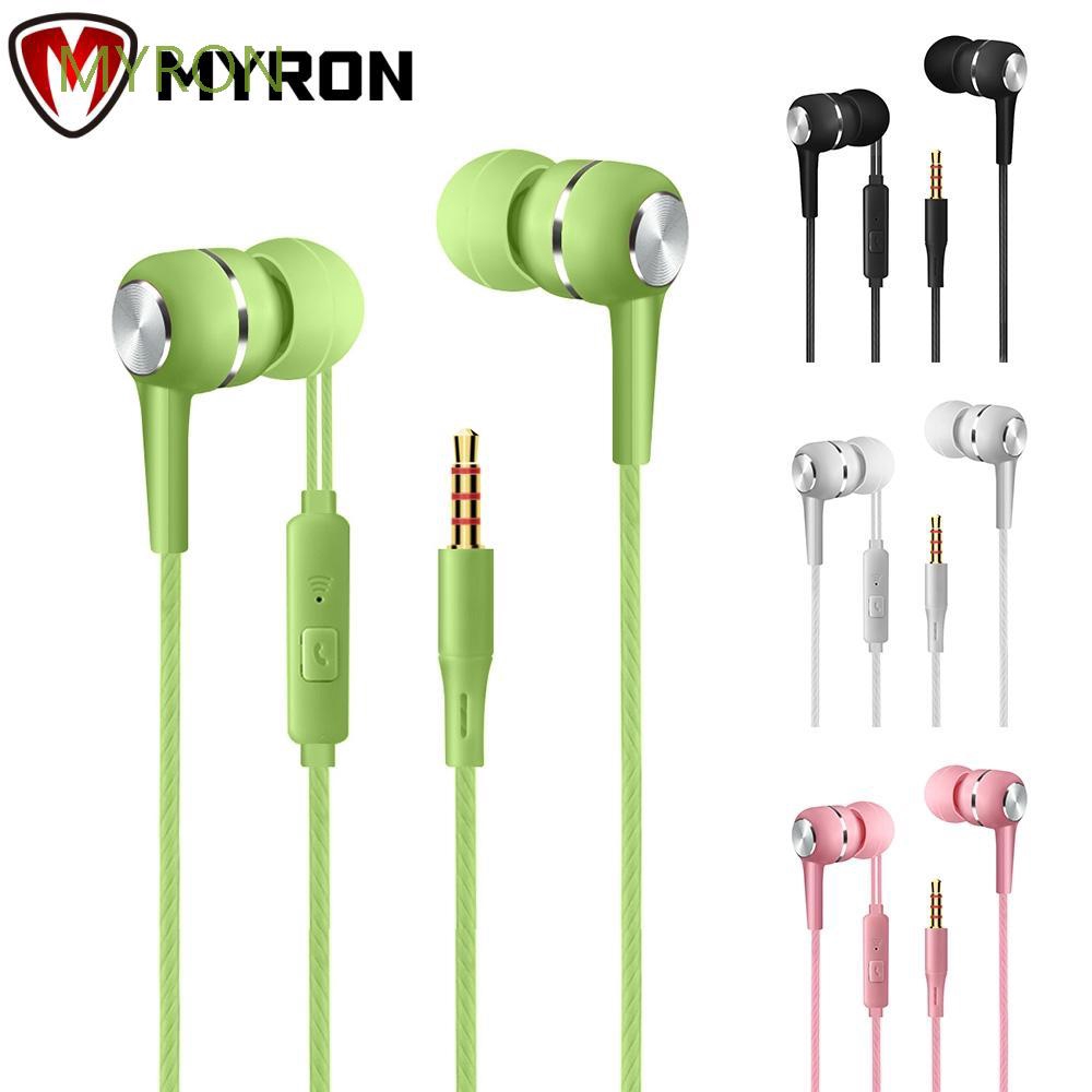 MYRON Sport Earphones Universal 3.5mm Colorful Headphones with Microphone