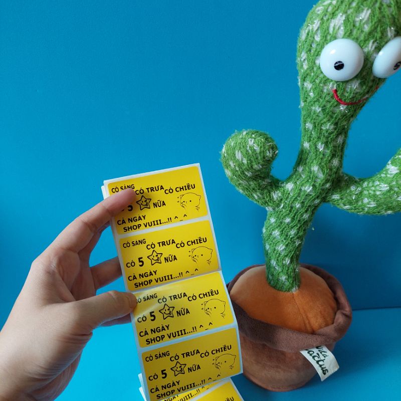 ⚡ Combo 100 Tem Dán Review 5 Sao Nhắn Gửi Thông Điệp Đáng Yêu Kích Thước 7x4cm