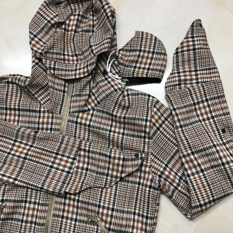 ÁO 2 LỚP COTTON KẺ chống bụi, tia uv bốn mùa loại 1