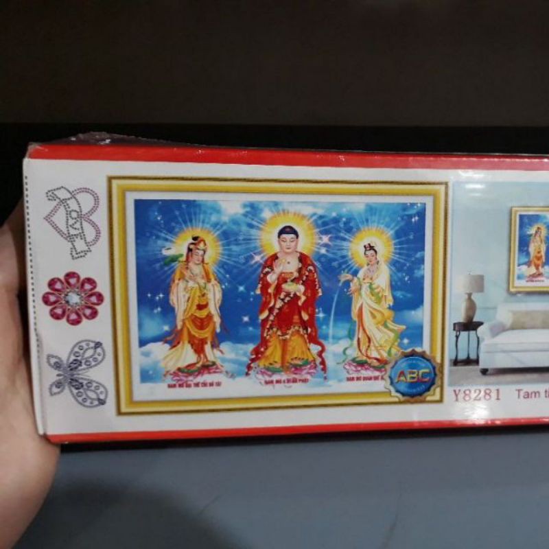 Tranh đính đá Tâm Thế Phật Y8281 (90*68) chưa đính