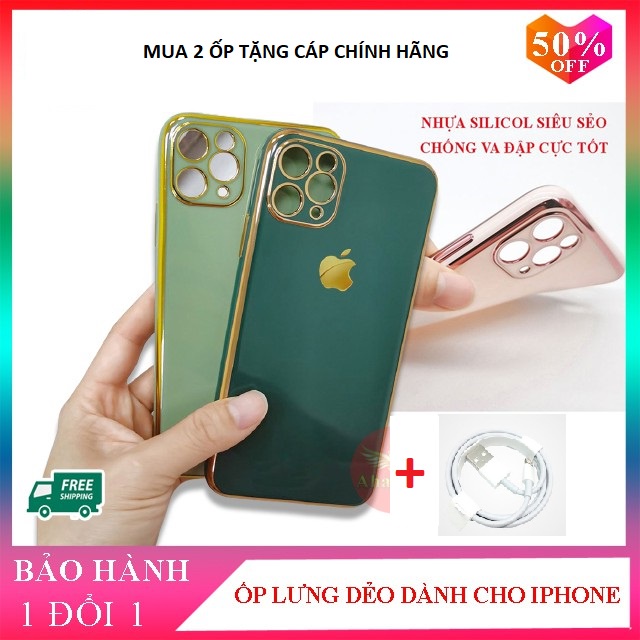 Ốp iphone viền vuông - Ốp giả iphone 12 dành cho 11, 11 Pro, 11 Pro Max, 12, 12 Pro Max thiết kế sang trọn.g
