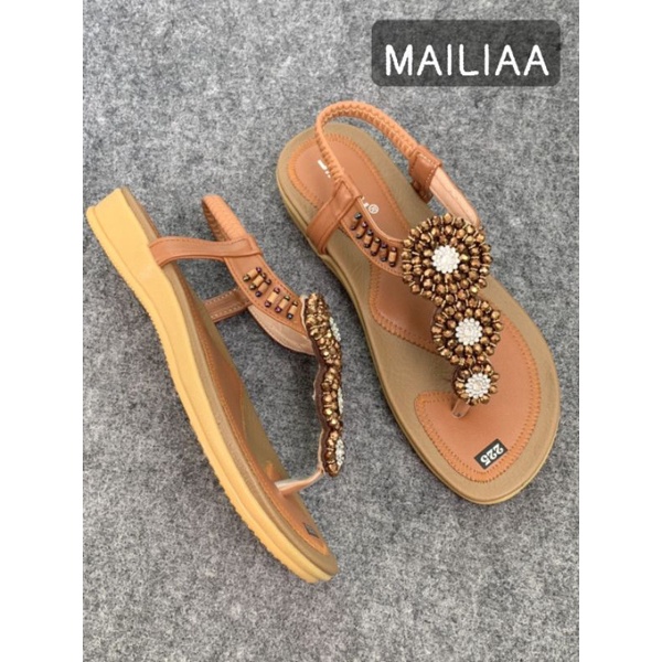 Sandal xỏ ngón MAILIAA quai đính đá dễ thương