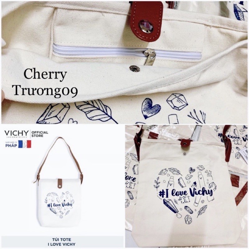 Túi Tote I Love Vichy Bền Đẹp -Chuẩn Hãng