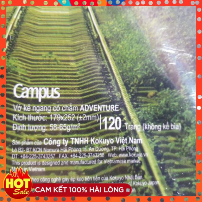 [Mã DUCT30KHP giảm 20%] Vở Campus Kokuyo 120 trang ( 1 Quyển) chính hãng Hải Phòng