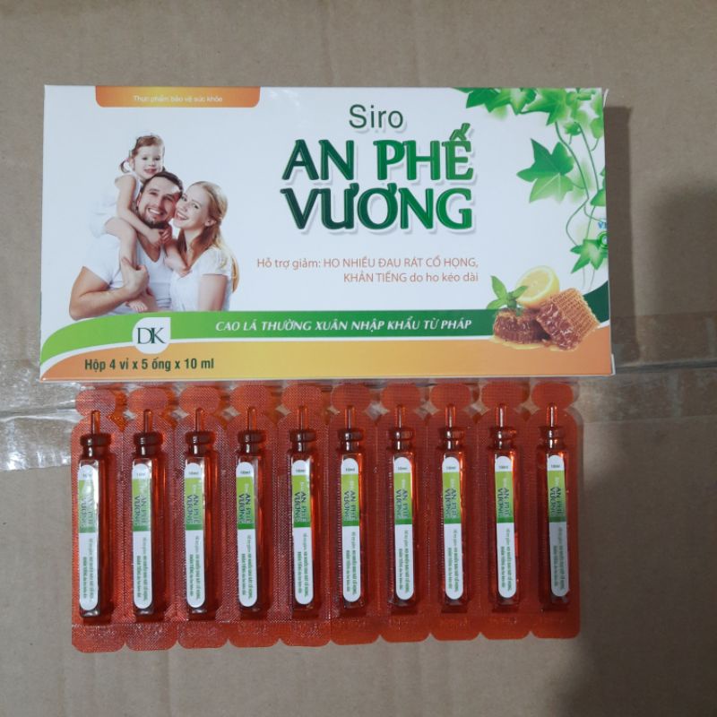 Hộp 20 ống Siro Ho AN PHẾ VƯƠNG - Cao lá thường xuân nhập khẩu PHÁP - giúp Bổ phế ,cải thiện ho khan ,ho có đờm
