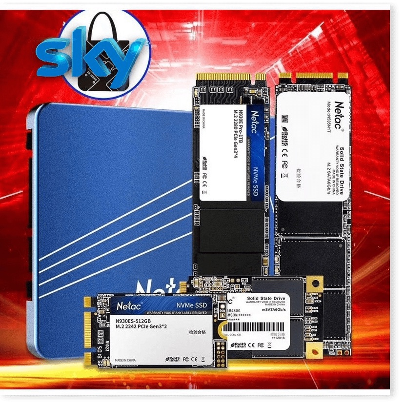 📌 SSD Netac 128GB M.2 2280 NVMe PCIe N930E Pro Gen3*4 Chính Hãng Dùng Cho Laptop PC - Bảo hành 36 tháng 1 đổi 1