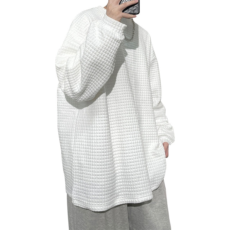 Áo nỉ dáng rộng màu trơn phong cách Hàn Quốc thời trang xuân thu cho nam