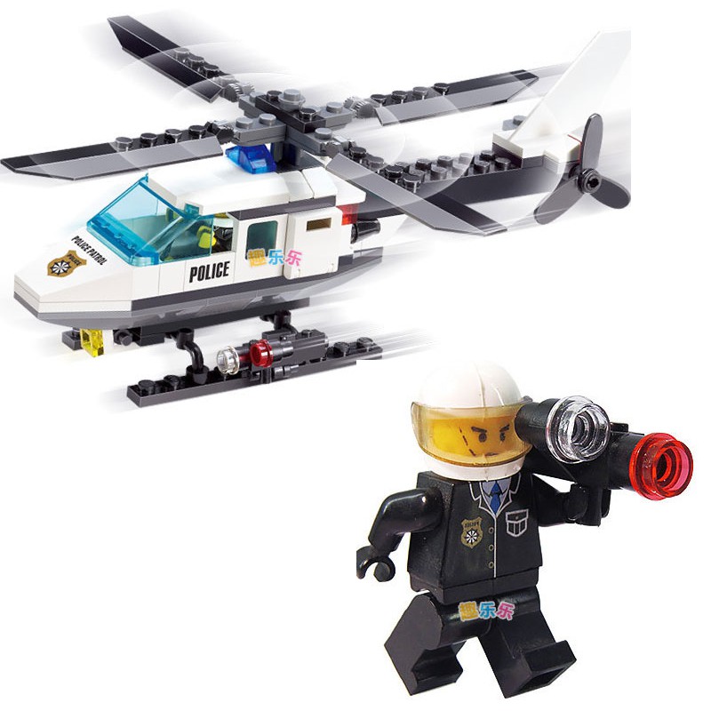 Đồ chơi lắp ráp lego mô hình máy bay trực thăng cảnh sát 102pcs No.6729