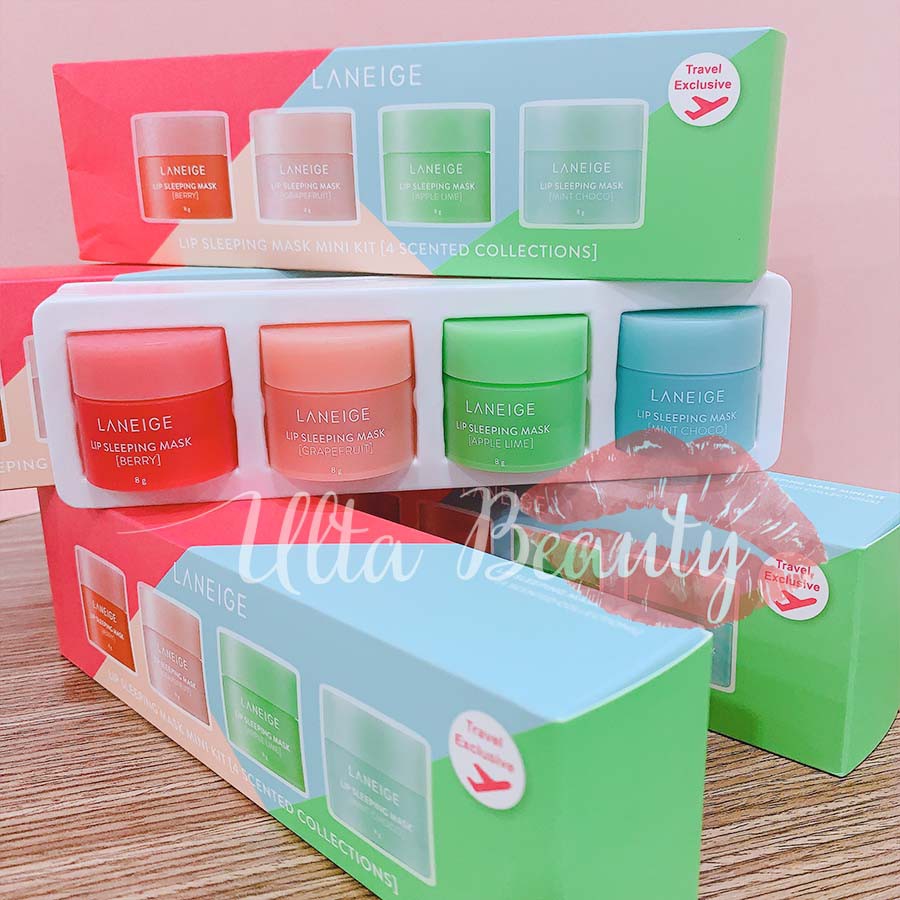 [SIÊU TIẾT KIỆM] Set 4 Mặt Mạ Ngủ Môi Laneige Lip Sleeping Mask Mini Kit (32g)