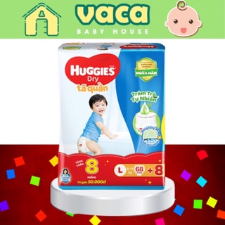 (Tặng miếng) TÃ/BỈM QUẦN HUGGIES TRÀM TRÀ MẪU MỚI 2022 ĐỦ SIZE M/L/XL/XXL