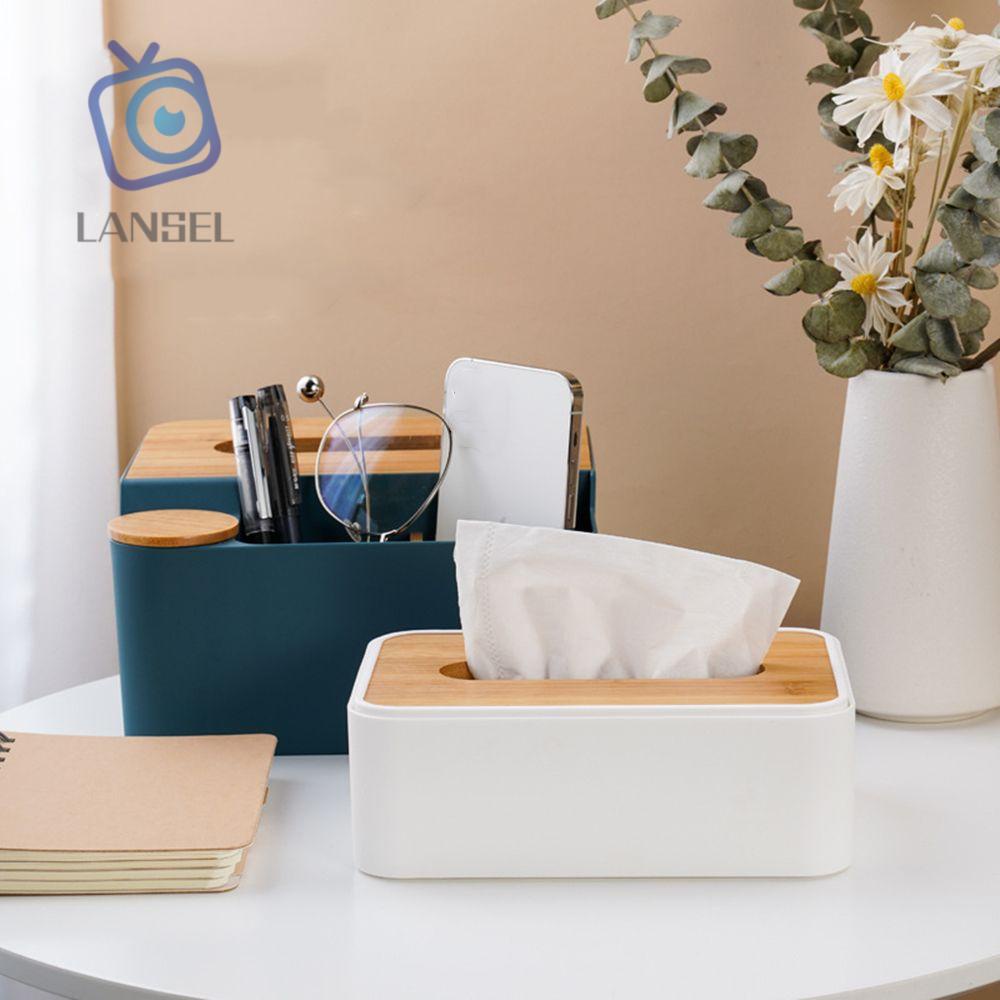 Hộp đựng khăn giấy / Hộp đựng khăn giấy và tăm xỉa răng bằng gỗ đa năng tiện dụng