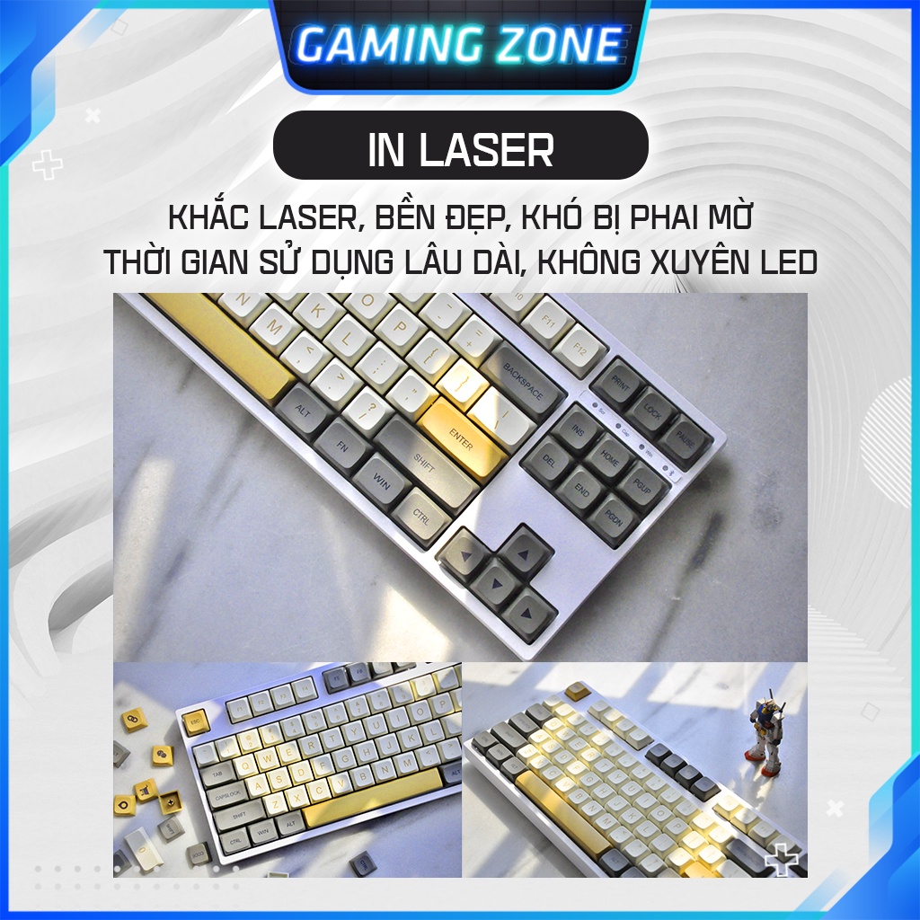 Keycap bàn phím cơ Shimmer/Blue Cat/Daruma Nhật Bản/Chopper nhựa PBT 120+ phím siêu đẹp