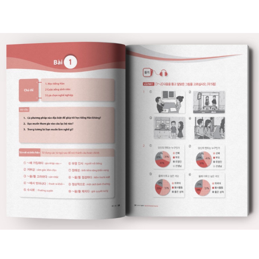 Sách - Luyện Nghe - Nói Tiếng Hàn Trung Cấp _ Đại Học Sunmoon Hàn Quốc Luyện Thi Topik
