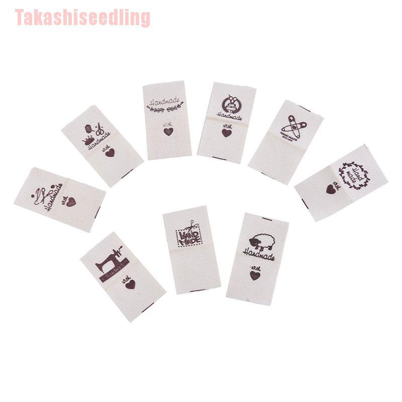 Bộ 100 Nhãn Dán Tự Làm Bằng Vải Thủ Công