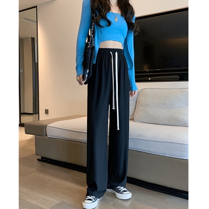 Quần ống rộng Lưng Cao Kiểu Hàn Quốc