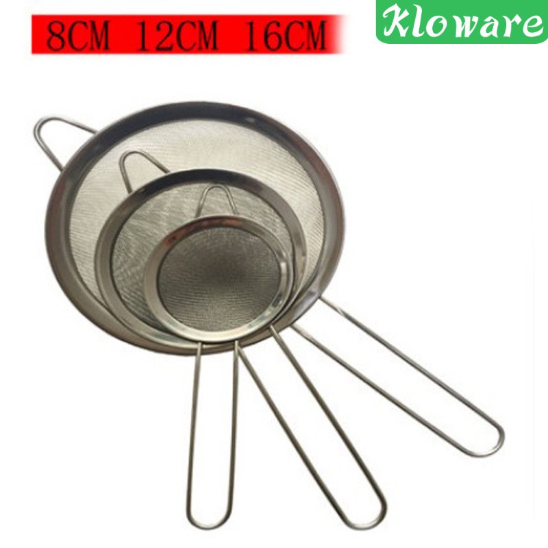 Set 3 Rây Lọc Bằng Thép Không Gỉ 8cm + 12cm + 16cm