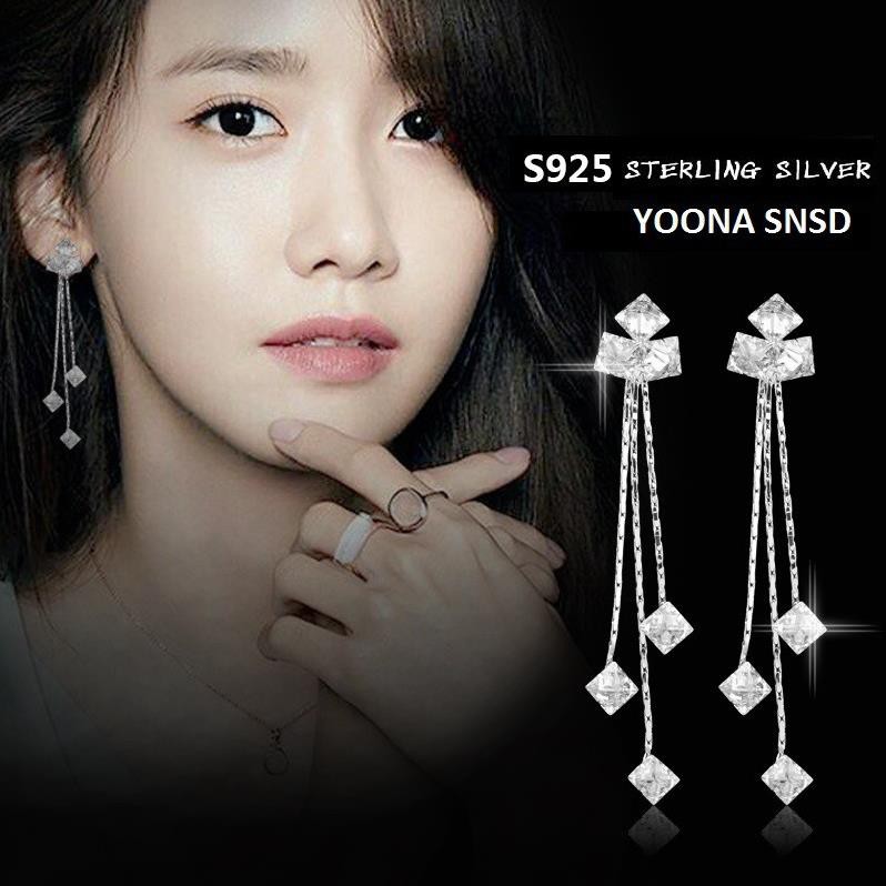 TV2106 [Bb123]   [Bb123] Hoa tai bạc Yoona tòn ten lấp lánh [TD92]