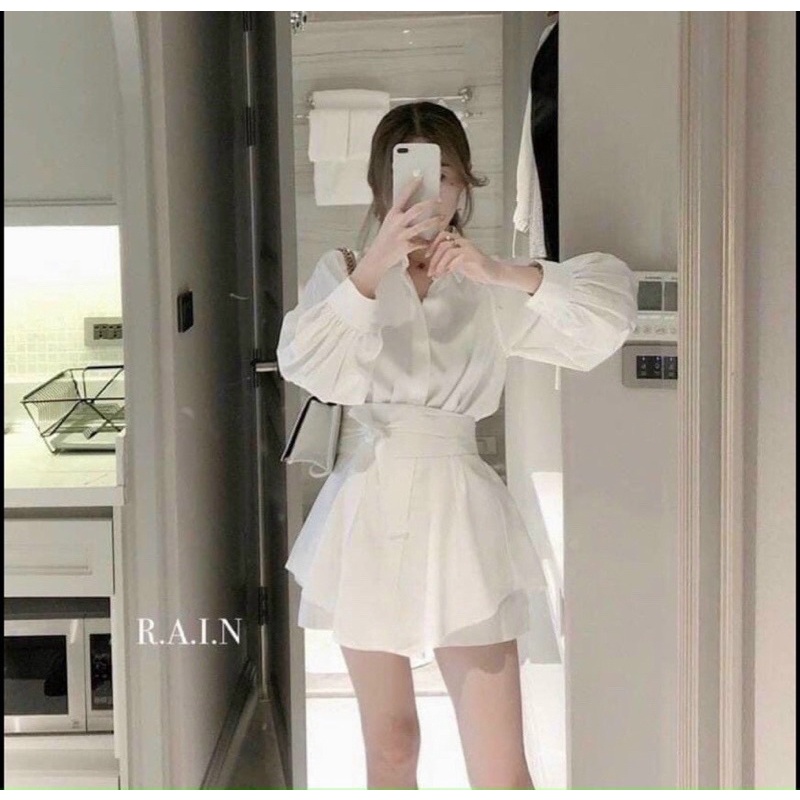 Sét Sơ Mi Cột Eo Bigsize 55kg Đến 100kg (L/XL/XXL)